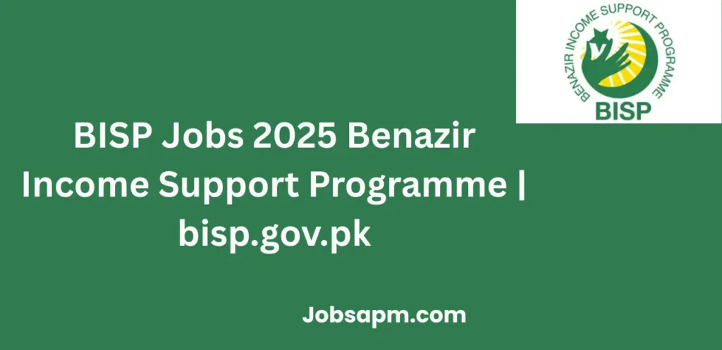 BISP Jobs 2025 Benazir Income Support Programme | bisp.gov.pk